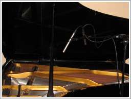Dark sounding european acoustic grand piano and AKG C451B/ST